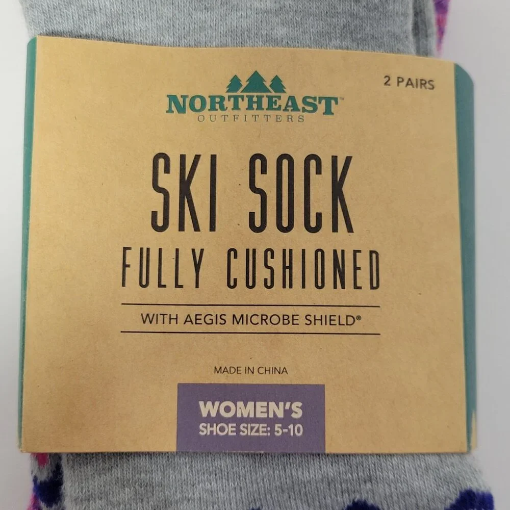 Northeast Outfitters Ski Socks Womens Size‎ 5-10 Cushioned Snow Winter Outdoor